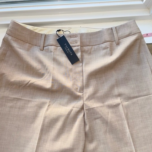 Talbots NWT Women’s Beige Wide-Leg Trousers Size 12 - Picture 3 of 8